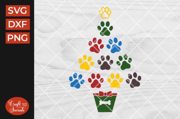 Download Paw Print Christmas Tree SVG - Christmas tree svg Collection