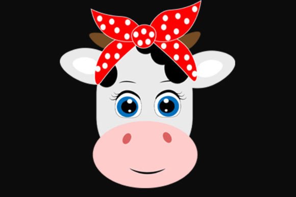 Download Cow Face Svg with Bow, Cute Cow Svg, Cow - Cute cow svg Collection