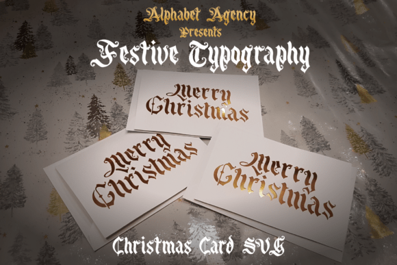Download Festive Typography Christmas Card SVG - Festive typography Collection