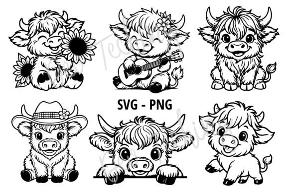 Download Highland Cow Svg Bundle, Cute Cow Svg - Cute cow svg Collection