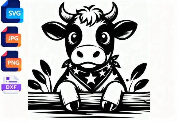 Download Cute Cow SVG Bandana Farm Animal Clipart - Cute cow svg Collection