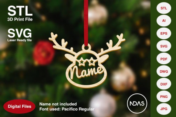 Download Reindeer Face Christmas Tree Decoration - Christmas tree decoration Collection