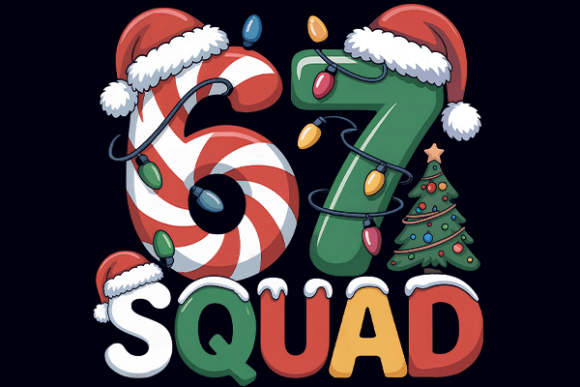 Download 67 Squad Christmas 6 7 Six Seven PNG - Premium Resources