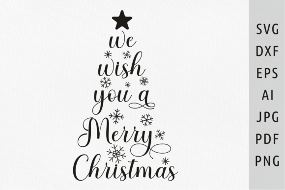 Download We Wish You a Merrry Christmas Tree Svg - Christmas tree svg Collection