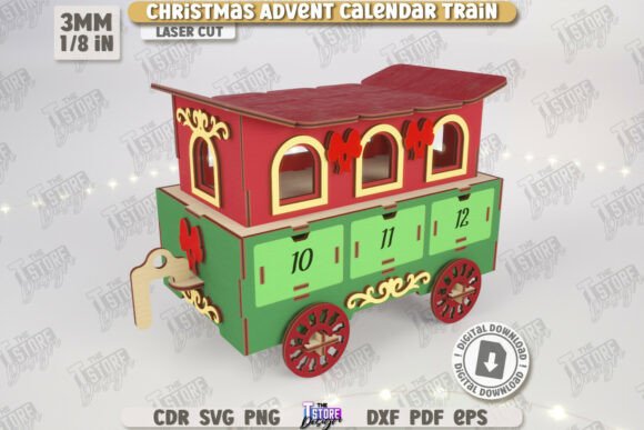 Download Festive Christmas Train Advent Calendar - Advent calendar Collection