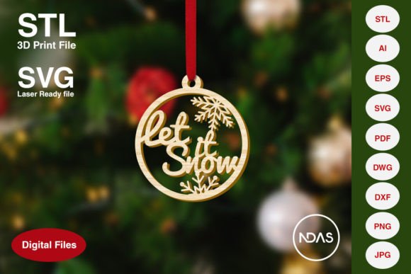 Download Let It Snow Christmas Tree Decoration - Christmas tree decoration Collection