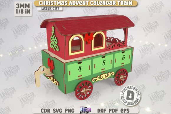 Download Festive Christmas Train Advent Calendar - Advent calendar Collection