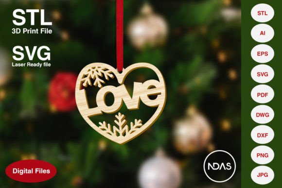 Download Love Text Christmas Tree Decoration - Christmas tree decoration Collection
